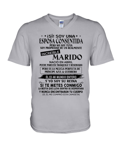 Abril - Esposo nacido en abril - Regalo especial para Esposa - T04 (Sku.TbnA3)