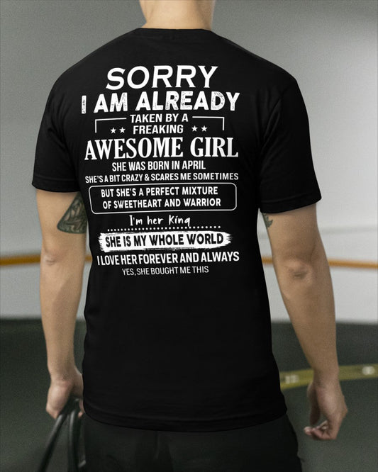 April - Awesome girl - Perfect gift for your boyfriend - (SKU04-86-04) - From Wife MTNN04