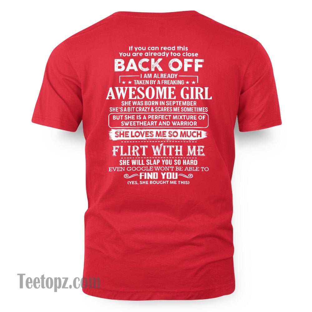 September ��� Awesome Girlfriend Born In September ��� Special gift for your Boyfriend ��� From Wife MTNN09 (SKU06-25-09)