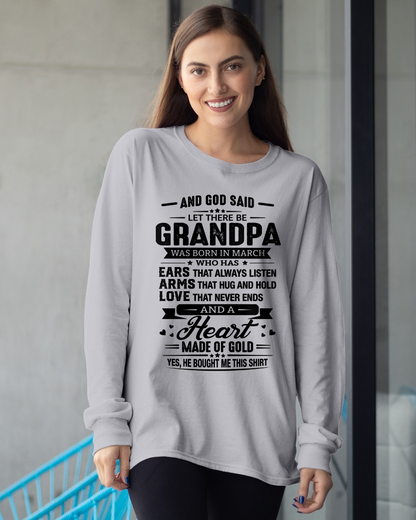 MARCH – GRANDPA WITH A HEART MADE OF GOLD – T-SHIRT FROM GRANDPA – MTNN03 (SKU2606-173-03)
