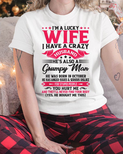 OCTOBER - TO MY WIFE - I'M A LUCKY WIFE - GIFT FROM HUSBAND - MTNN10 (SKU10-136-10)