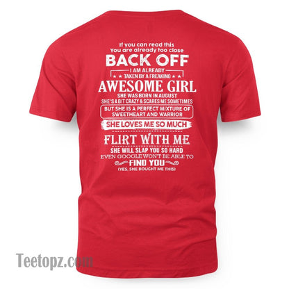 August ��� Awesome Girlfriend Born In August ��� Special gift for your Boyfriend ��� From Wife MTNN08 (SKU06-25-08)