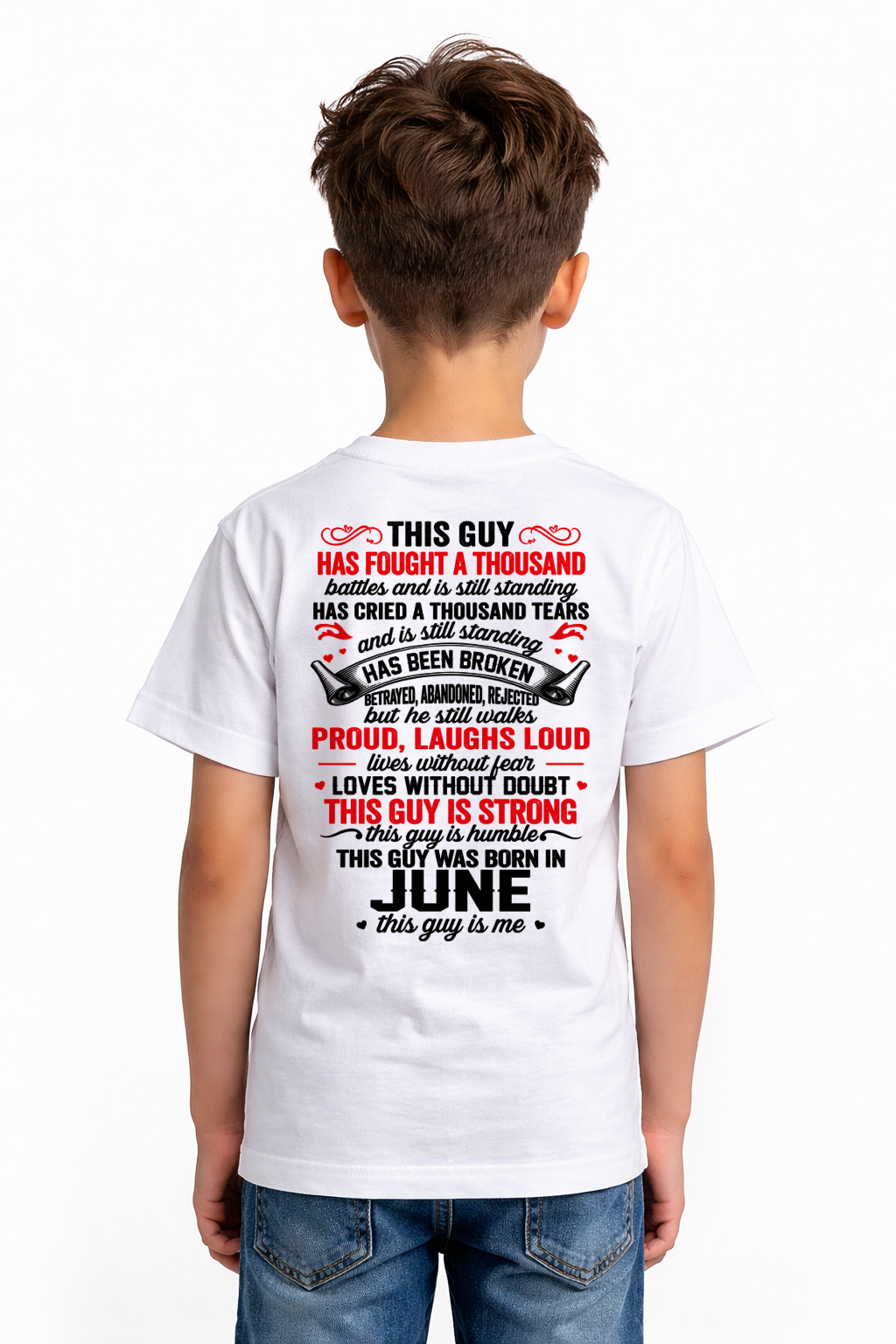 JUNE GUY – STRONG, PROUD & UNBREAKABLE – T-SHIRT FOR MEN – MTNN06 (SKU2609-115-06)