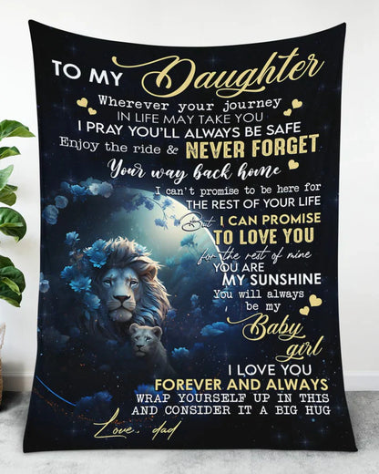 BLANKET FOR DAUGHTER - GIFT FROM DAD - COMFORT & WARMTH GIFT 2 NTTD00 BLANKET FOR DAUGHTER - GIFT FROM DAD - COMFORT & WARMTH GIFT NTTD00 (SKUB07-62)