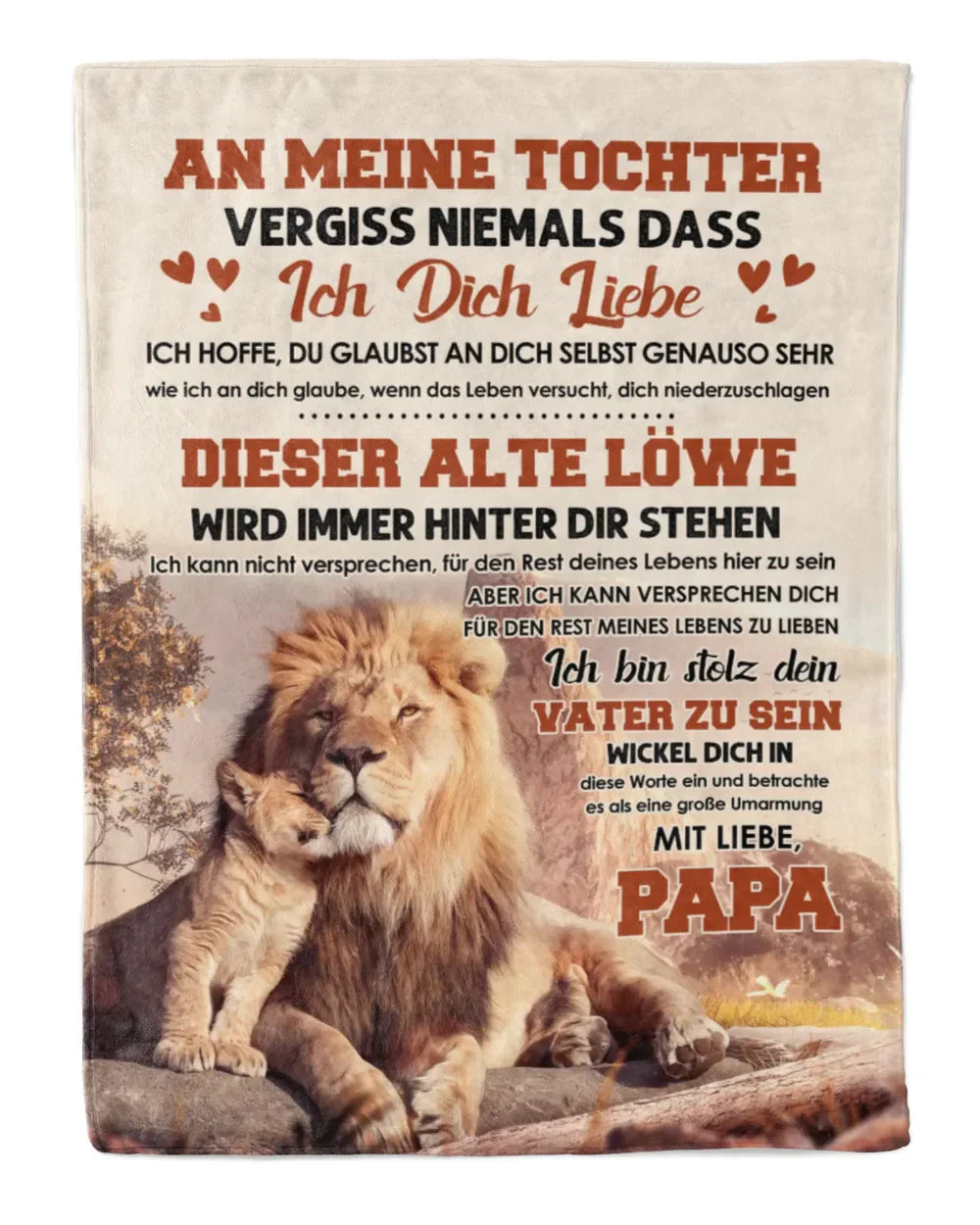 Besonderes Geschenk für deine Tochter – Decke von Papa
