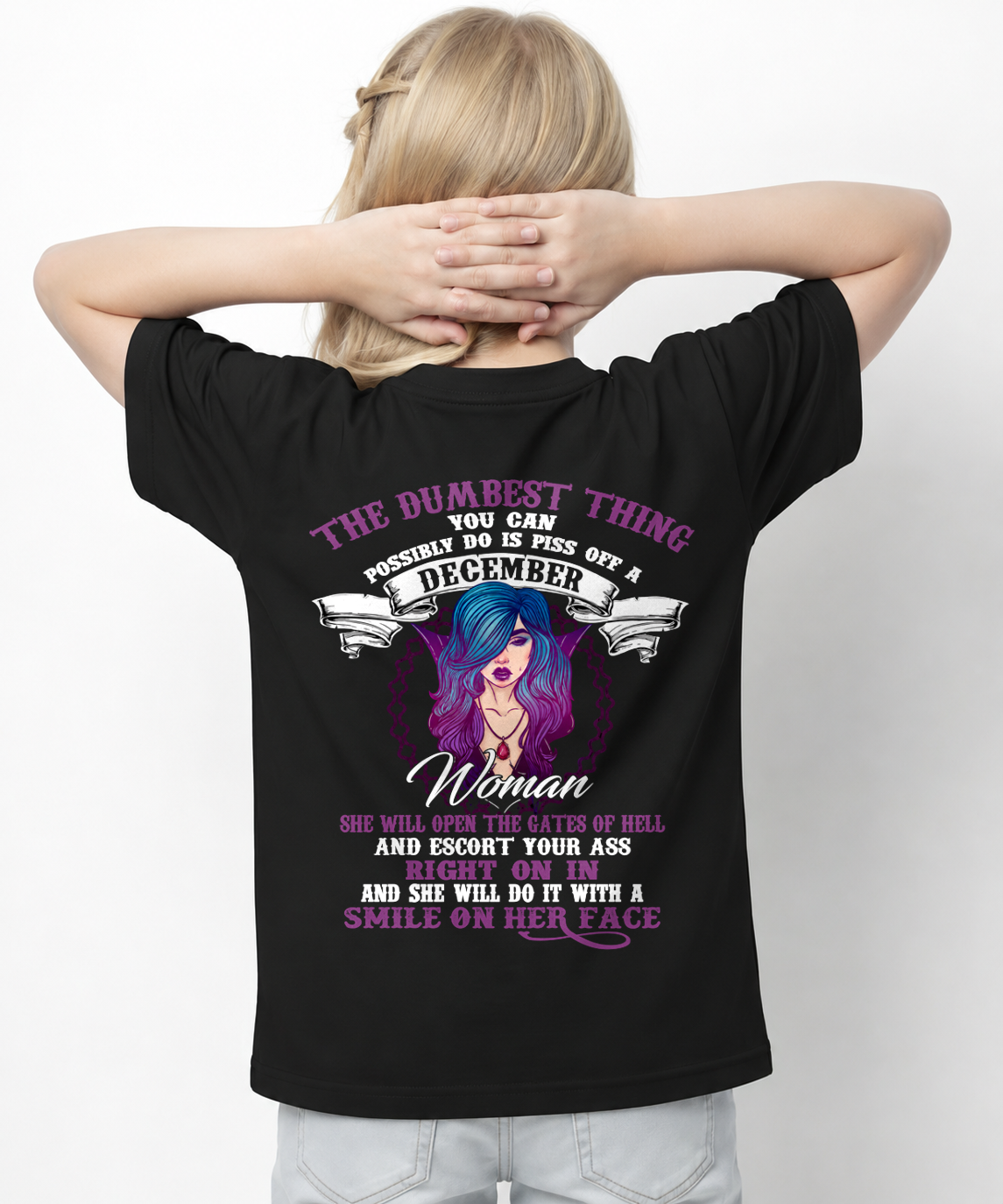 DECEMBER – WILD & DANGEROUS GIRL – T-SHIRT FOR WOMEN  - MTNN12 (SKU2605-248-12)