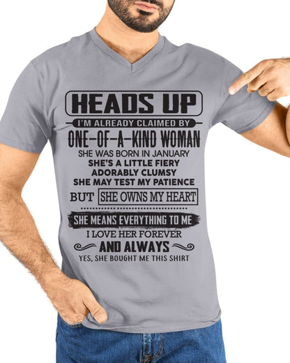 JANUARY | HEADS UP, ALREADY CLAIMED BY ONE OF A KIND WOMAN - GIFT FROM WIFE TO HUSBAND - HNDS01