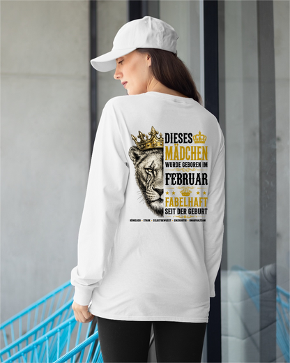 FEBRUAR– DIESES MÄDCHEN WURDE FANTASTISCH GEBOREN – LÖWENMÄDCHEN STÄRKE – T-SHIRT FÜR DAMEN - MTNN02 (SKU2605-344-02)