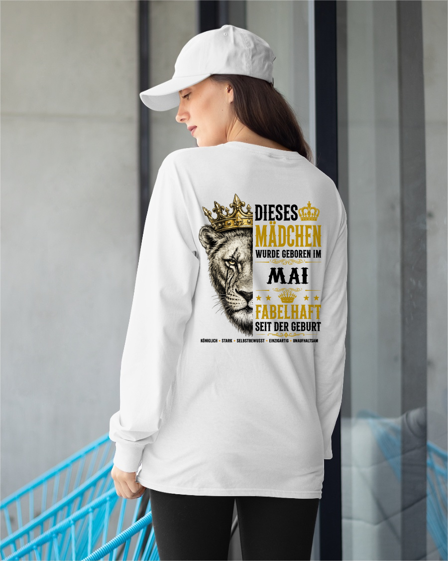 MAI– DIESES MÄDCHEN WURDE FANTASTISCH GEBOREN – LÖWENMÄDCHEN STÄRKE – T-SHIRT FÜR DAMEN - MTNN05 (SKU2605-344-05)