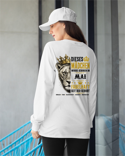 MAI– DIESES MÄDCHEN WURDE FANTASTISCH GEBOREN – LÖWENMÄDCHEN STÄRKE – T-SHIRT FÜR DAMEN - MTNN05 (SKU2605-344-05)