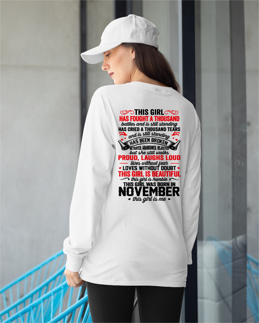 NOVEMBER – BEAUTIFUL, STRONG & UNBREAKABLE – T-SHIRT FOR WOMEN – MTNN11 (SKU2609-116-11)