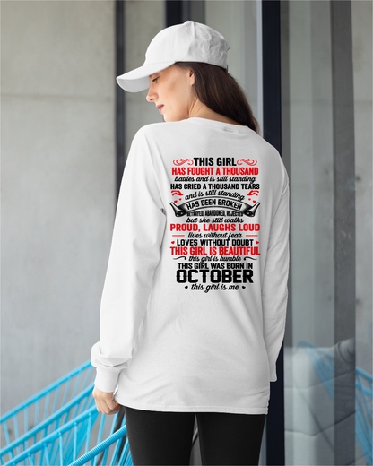 OCTOBER – BEAUTIFUL, STRONG & UNBREAKABLE – T-SHIRT FOR WOMEN – MTNN10 (SKU2609-116-10)