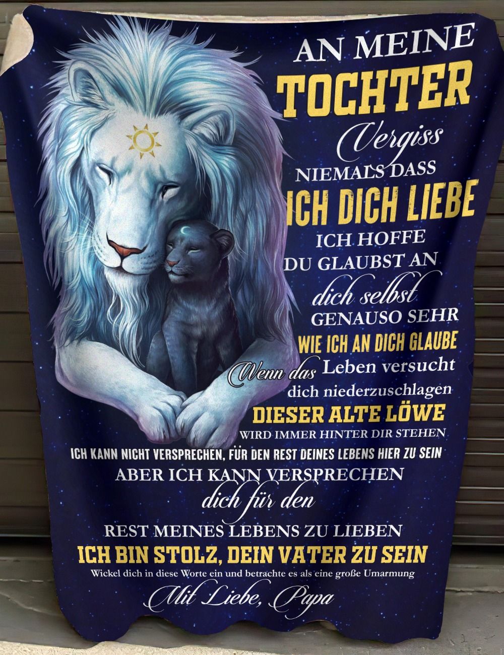 Besonderes Geschenk für deinen Tochter – Decke von Papa