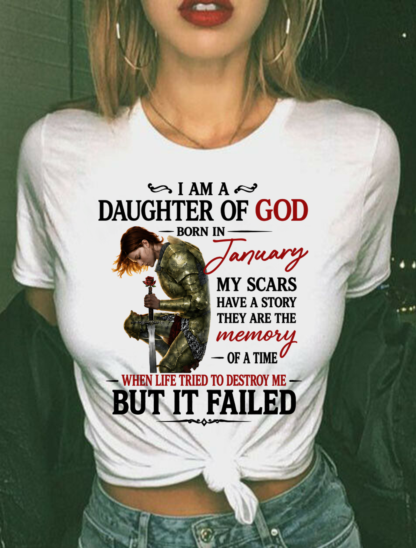 January – Daughter Of God – T-Shirt For Women - MTNN01 (SKU2605-221-01)