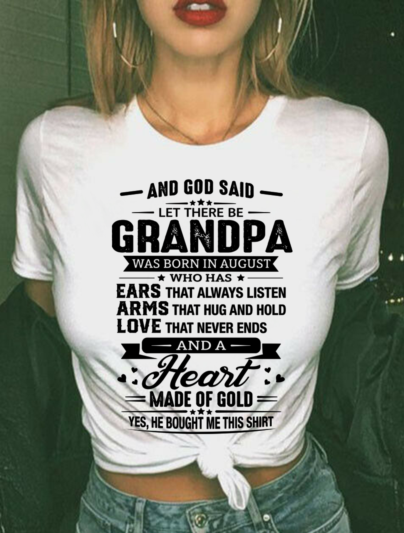 AUGUST – GRANDPA WITH A HEART MADE OF GOLD – T-SHIRT FROM GRANDPA – MTNN08 (SKU2606-173-08)