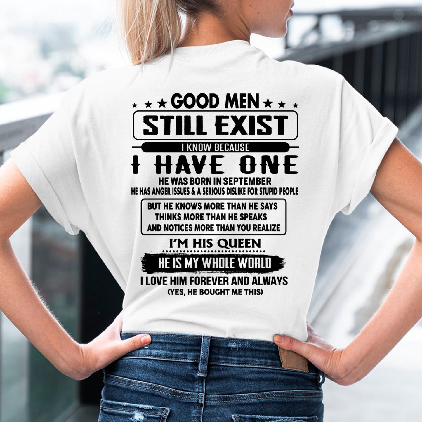 September - Good men Still Exist - gift for your girlfriend, wife from Husband - HNDS09 (SKU-GMSAU-09)