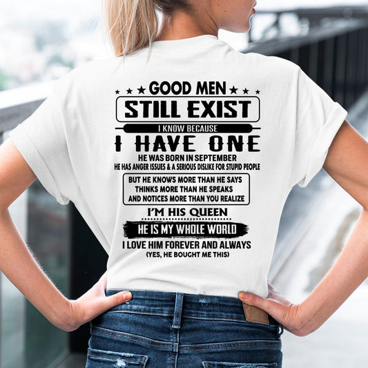 September - Good men Still Exist - gift for your girlfriend, wife from Husband - HNDS09 (SKU-GMSAU-09)