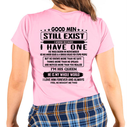 November - Good men Still Exist - gift for your girlfriend, wife from Husband - HNDS11 (SKU-GMSAU-11)