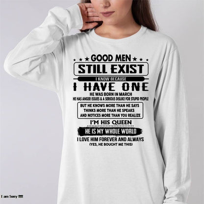 March - Good men Still Exist - gift for your girlfriend, wife from Husband - HNDS03 (SKU-GM-03)