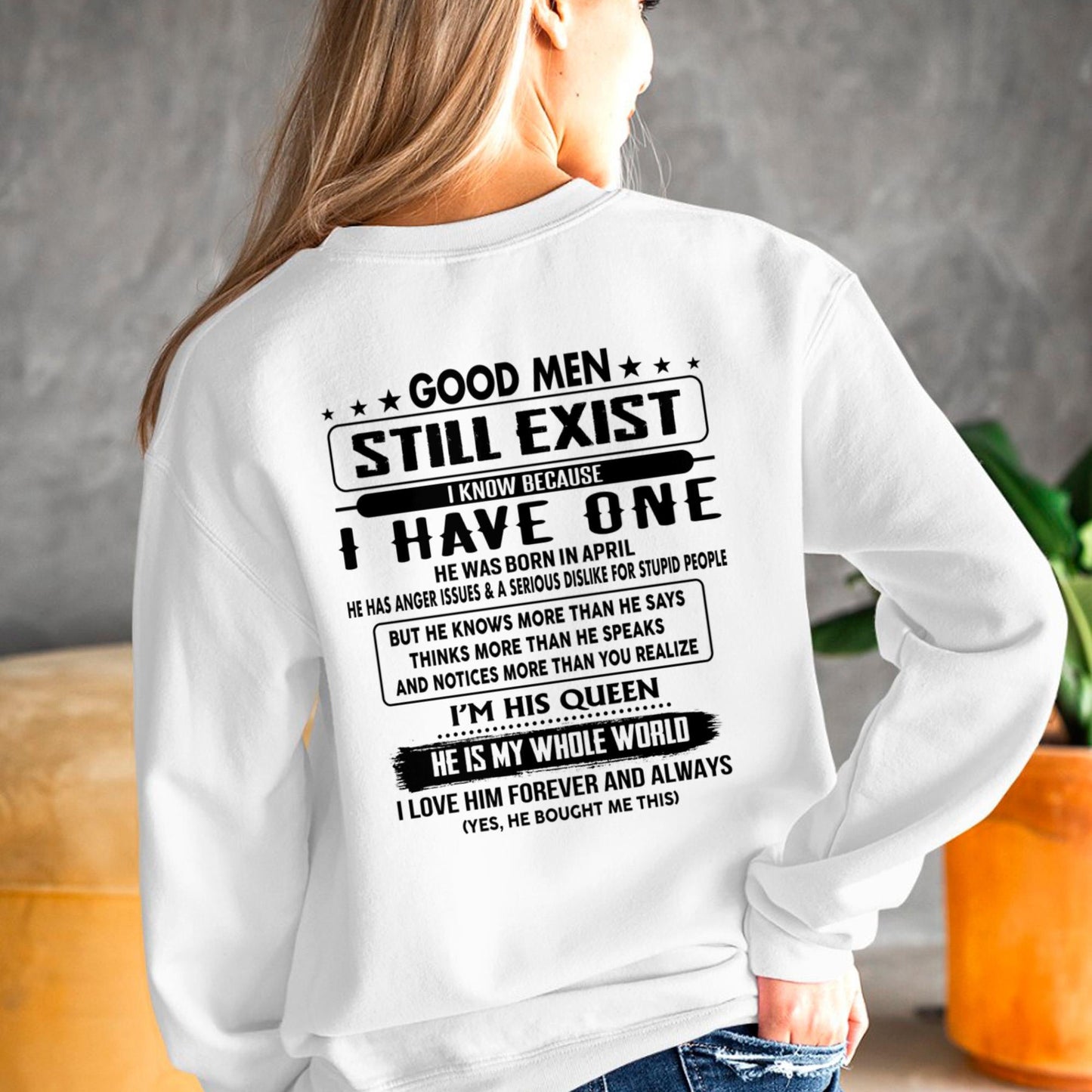 April - Good men Still Exist - gift for your girlfriend, wife from Husband - HNDS04 (SKU-GMSAU-04)