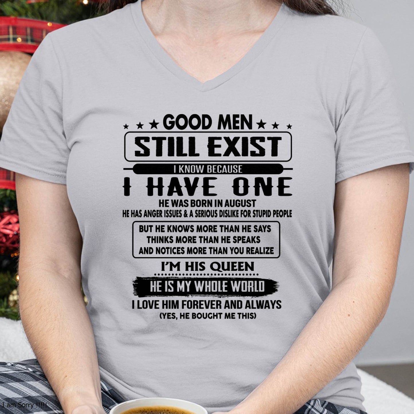 August - Good men Still Exist - gift for your girlfriend, wife from Husband - HNDS08 (SKU-GM-08)