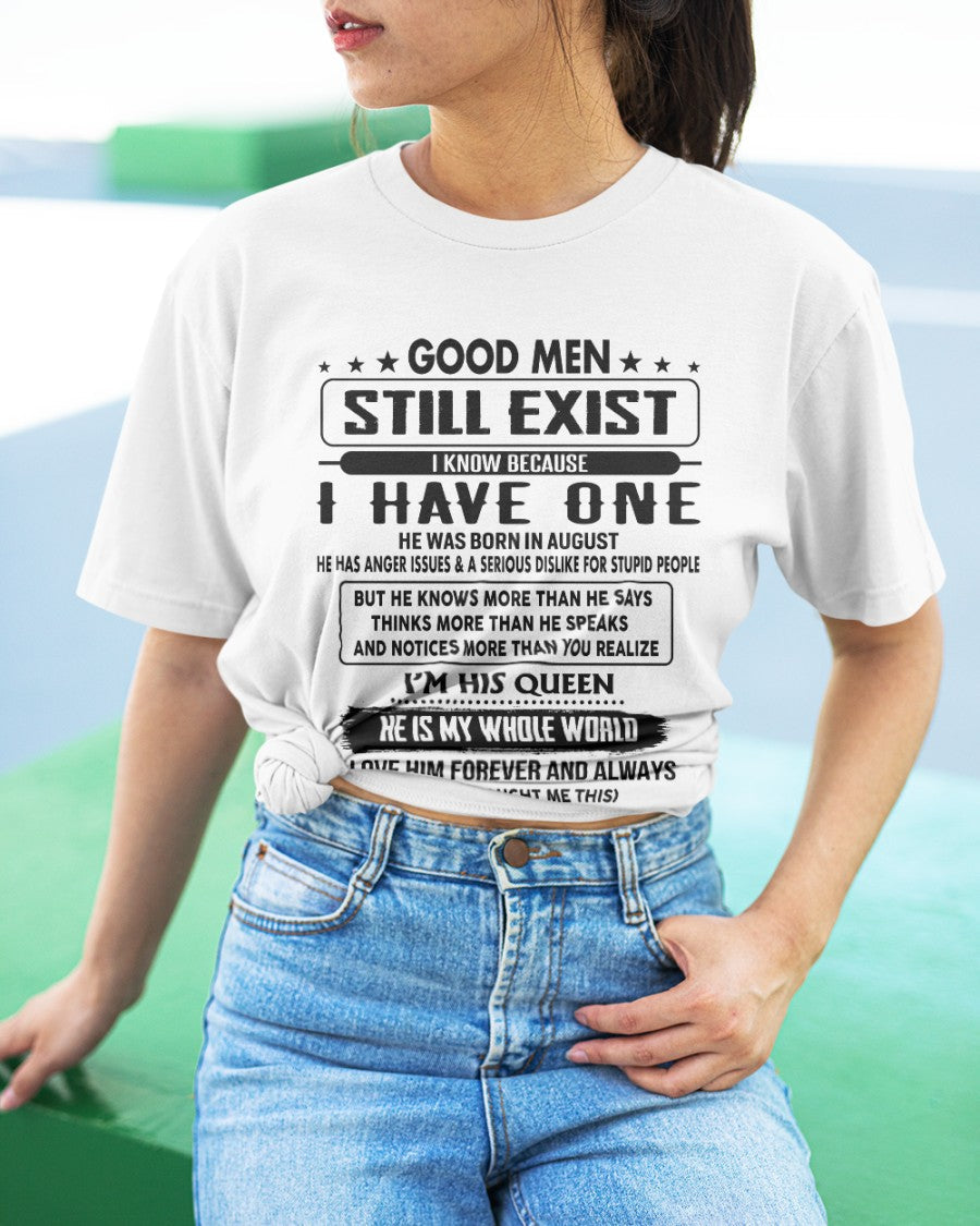 August - Good men Still Exist - gift for your girlfriend, wife from Husband - HNDS08 (SKU-GM-08)