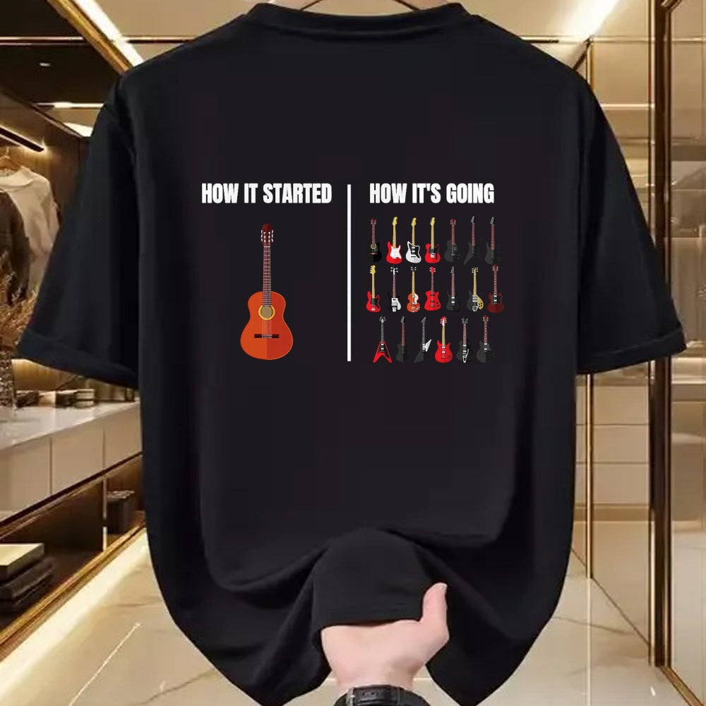 Guitar Lover Shirt, Funny Guitar UnisexT-Shirt/Hoodie/Sweatshirt HLT00 - How It Started How It’s Going Music Musician Funny Guitar T-Shirt