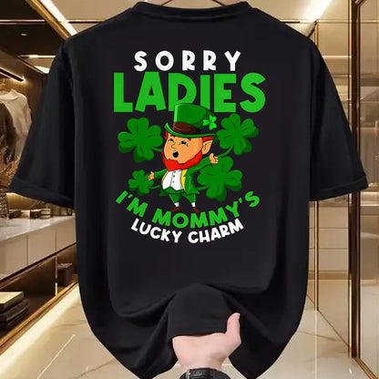 Gift for Mom Shirt, Funny Mom Unisex T-Shirt/Hoodie/Sweatshirt HLT00 - Mommys Lucky Charm Mom St Patricks Day Leprechaun Toddler T-Shirt