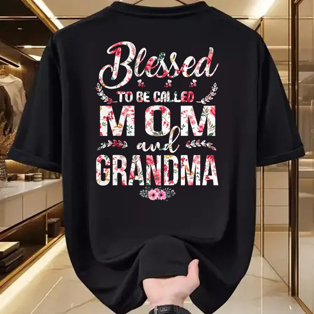 Gift for Mom Shirt, Funny Mom Unisex T-Shirt/Hoodie/Sweatshirt HLT00 - Blessed To Be Called Mom And Grandma Floral Mother_s Day T-Shirt