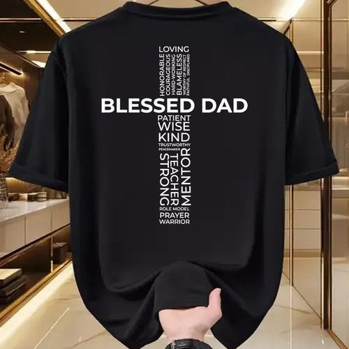 Christian Tee, Christian Faith Unisex T-Shirt/Hoodie/Sweatshirt HLT00 - Christian Blessed Dad Cross Father_s Day Shirt T-Shirt