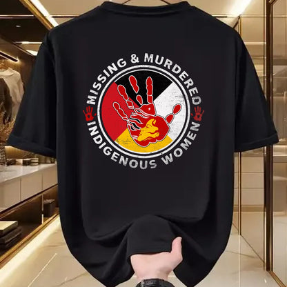 Native American T-Shirts, Vintage Native American Unisex T-Shirt/Hoodie/Sweatshirt HLT00 - MMIW Missing & Murdered Indigenous Women Red Hand