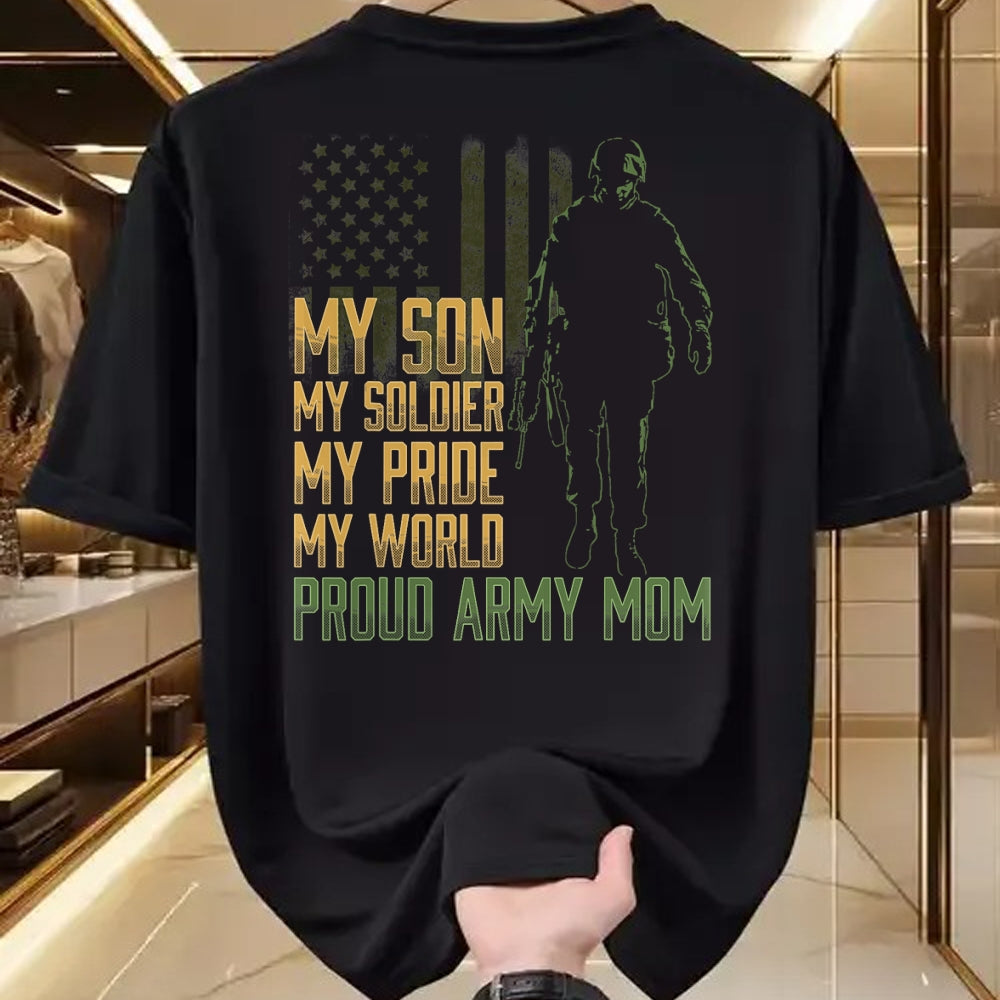 Gift for Mom Shirt, Funny Mom Unisex T-Shirt/Hoodie/Sweatshirt HLT00 - My Son My Soldier Proud Army Mom Military Mother T-Shirt