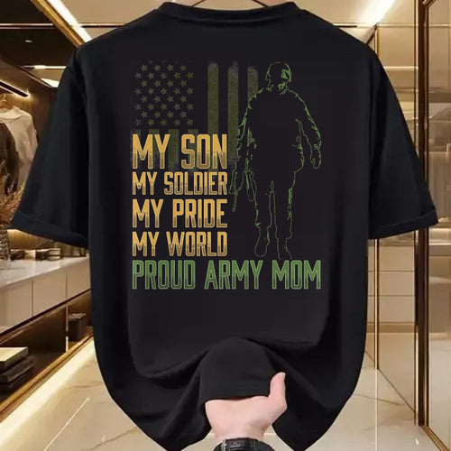 Gift for Mom Shirt, Funny Mom Unisex T-Shirt/Hoodie/Sweatshirt HLT00 - My Son My Soldier Proud Army Mom Military Mother T-Shirt