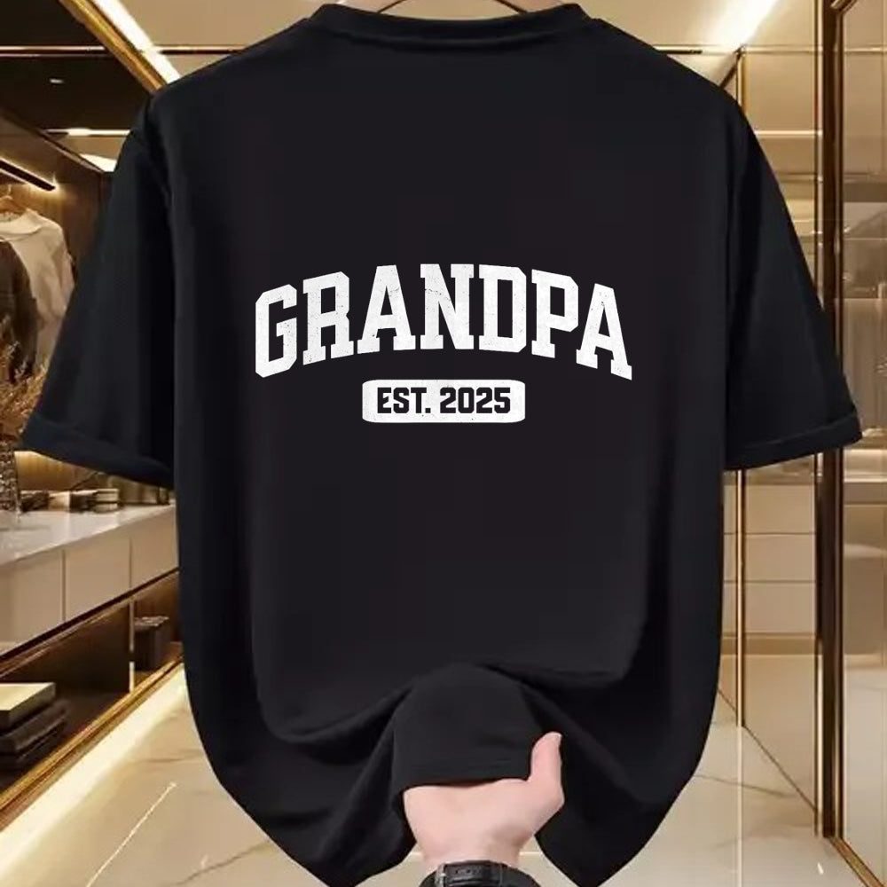 Best Grandpa Shirt, Proud Grandpa Unisex T-Shirt/Hoodie/Sweatshirt HLT00 - Promoted to Grandpa 2025 Grandfather Pregnancy Announcement T-Shirt