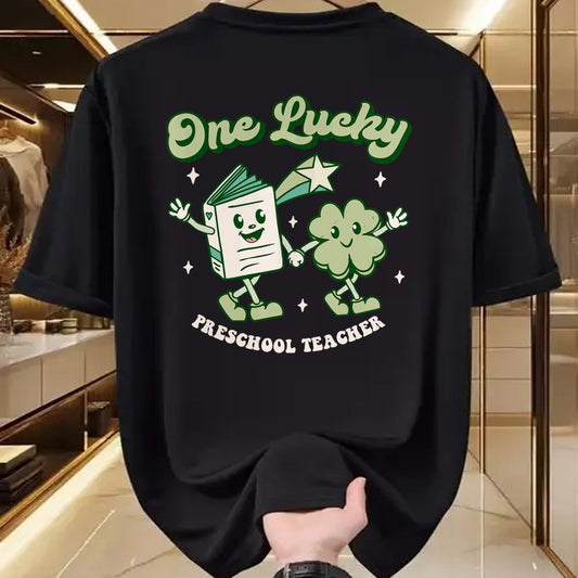 Patrick Day Shirts for Family, Funny Patrick Day shirts, st patrick's day Unisex T-Shirt/Hoodie/Sweatshirt HLT00 - One Lucky Mom Plaid Shamrock Heart St Patrick Day Mommy Mama T-Shirt