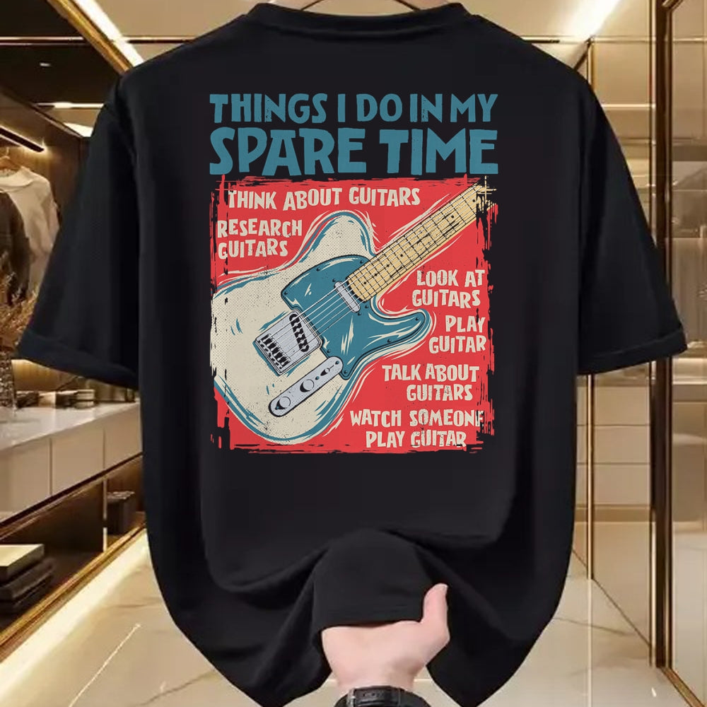Guitar Lover Shirt, Funny Guitar UnisexT-Shirt/Hoodie/Sweatshirt HLT00 - Guitar Things I Do in My Spare Time Funny Electric Guitarist T-Shirt