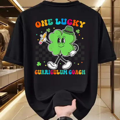 Patrick Day Shirts for Family, Funny Patrick Day shirts, st patrick's day Unisex T-Shirt/Hoodie/Sweatshirt HLT00 - Vintage One Lucky Curriculum Coach St Patrick Day School T-Shirt
