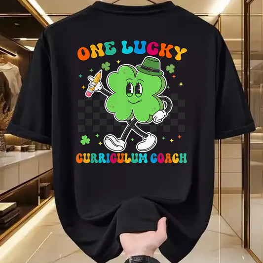 Patrick Day Shirts for Family, Funny Patrick Day shirts, st patrick's day Unisex T-Shirt/Hoodie/Sweatshirt HLT00 - Vintage One Lucky Curriculum Coach St Patrick Day School T-Shirt