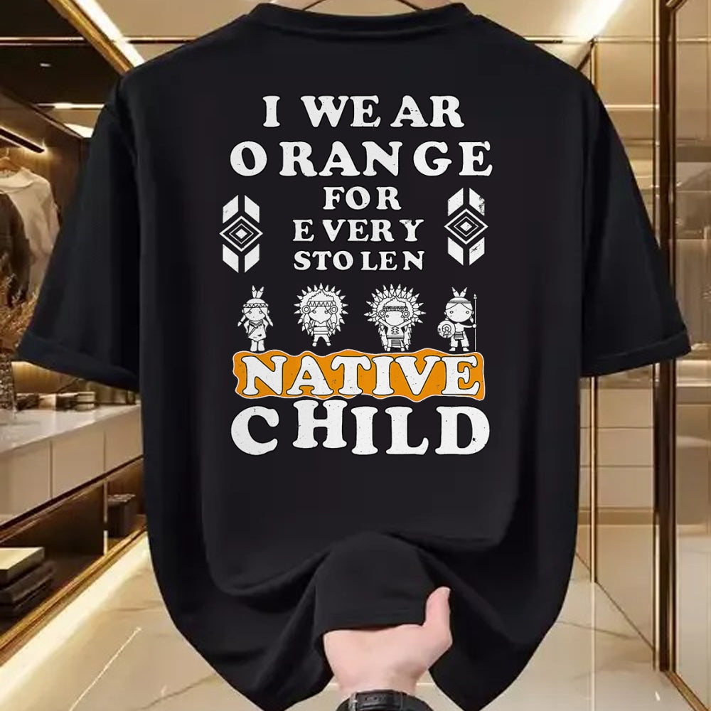 Native American T-Shirts, Vintage Native American Unisex T-Shirt/Hoodie/Sweatshirt HLT00 - I Wear Orange For Every American Native Child Indian Prid