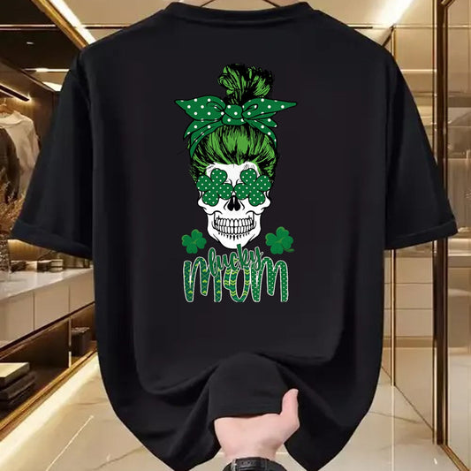 Gift for Mom Shirt, Funny Mom Unisex T-Shirt/Hoodie/Sweatshirt HLT00 - Lucky Mom Shamrock St. Patricks Day Rainbow Saint Paddys T-Shirt