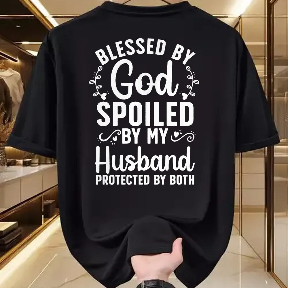 Best Wife Shirt, Wife and Husband Unisex T-Shirt/Hoodie/Sweatshirt HLT00 - Gift for wife T shirt, spoiled wife   Funny Spoiled Wife Art For Women Girls Husband Spoiled Wife Pr (14)