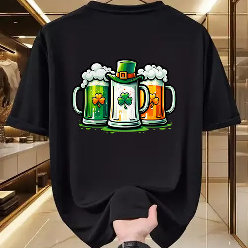 Patrick Day Shirts for Family, Funny Patrick Day shirts, st patrick's day Unisex T-Shirt/Hoodie/Sweatshirt HLT00 - St. Patrick Day Irish Ireland Flag Green Beer Lover T-Shirt
