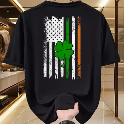 Patrick Day Shirts for Family, Funny Patrick Day shirts, st patrick's day Unisex T-Shirt/Hoodie/Sweatshirt HLT00 - St Patrick Day Irish American Flag Retro Saint Patricks Day T-Shirt