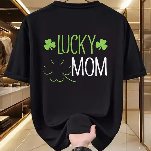 Gift for Mom Shirt, Funny Mom Unisex T-Shirt/Hoodie/Sweatshirt HLT00 - Lucky Mom Irish T-Shirt For St. Patricks Day