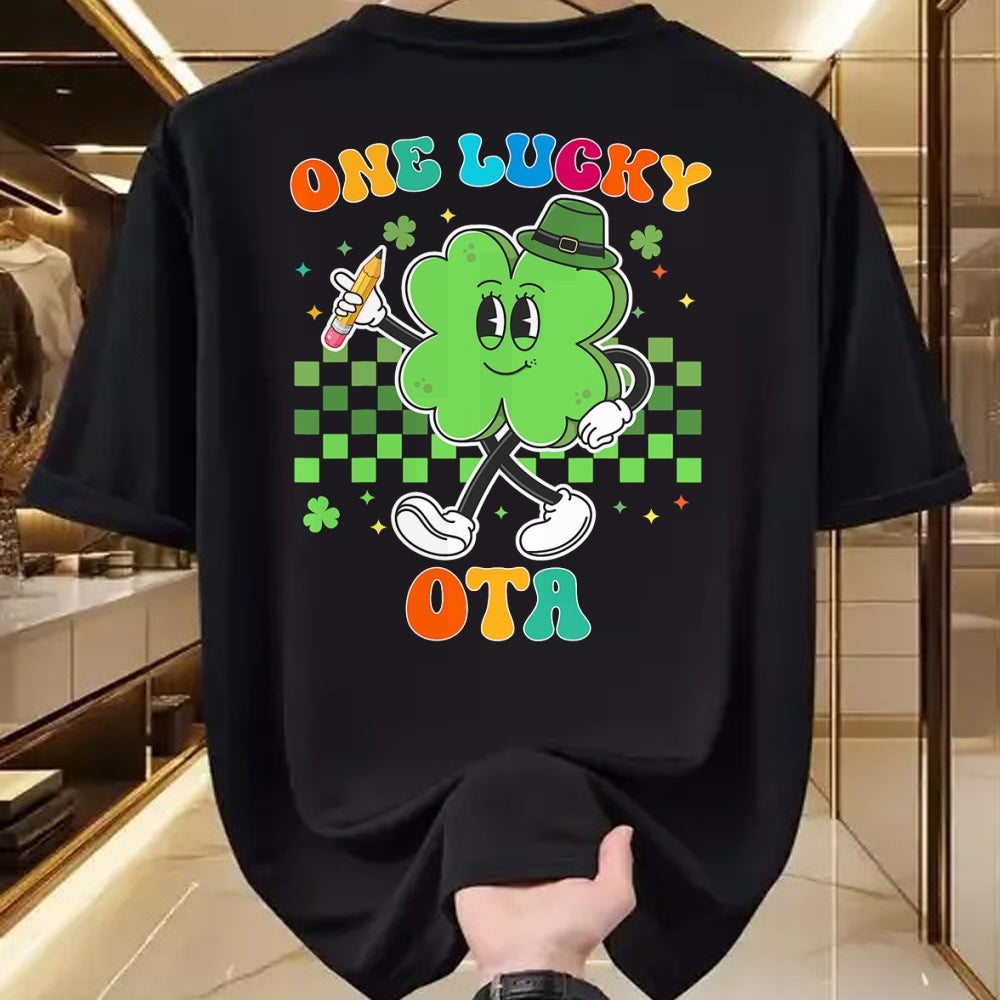 Patrick Day Shirts for Family, Funny Patrick Day shirts, st patrick's day Unisex T-Shirt/Hoodie/Sweatshirt HLT00 - Vintage One Lucky OTA St Patrick Day School Assistant T-Shirt