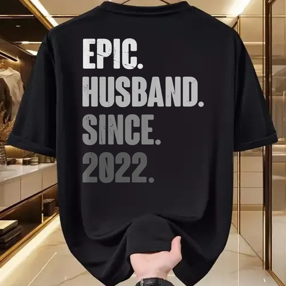 Best Wife Shirt, Wife and Husband Unisex T-Shirt/Hoodie/Sweatshirt HLT00 - 2nd Year Wedding Anniversary Best Epic Husband Since 2022 T-Shirt
