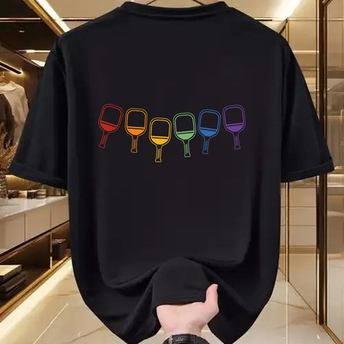 Funny Pickleball Shirt, Pickleball Lover Unisex T-Shirt/Hoodie/Sweatshirt HLT00 - Pickleball Gay Pride Rainbow Pickleball T-Shirt