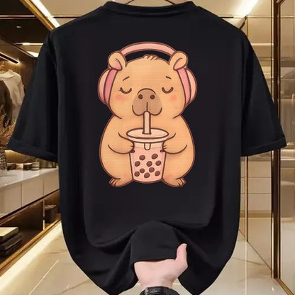 Cute Capybara Shirt, Funny Capybara Unisex T-Shirt/Hoodie/Sweatshirt HLT00 - Capybara Kawaii Girl T-Shirt