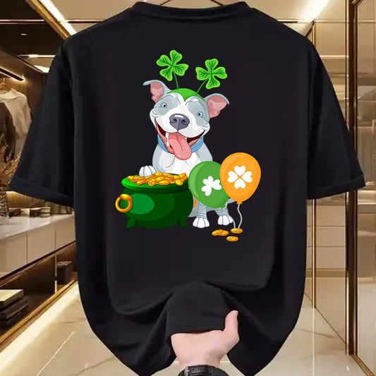 Patrick Day Shirts for Family, Funny Patrick Day shirts, st patrick's day Unisex T-Shirt/Hoodie/Sweatshirt HLT00 - Pitbull Dog Irish Leprechaun Balloon Saint St Patrick Day T-Shirt