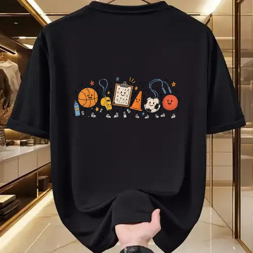 Best Teacher Shirt, Funny Teacher UnisexT-Shirt/Hoodie/Sweatshirt HLT00 - PE Teacher Doodle Physical Education Basketball Back to T-Shirt